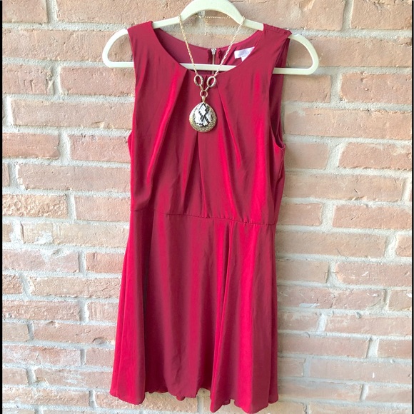 CHARMING CHARLIE RED OFFICE CASUAl DRESS - Picture 8 of 8